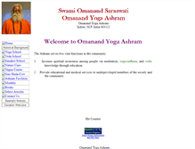 Tablet Screenshot of omanandyogaashram.com